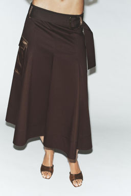 CARGO MIDI SKIRT WITH BELT - Zara фото 10
