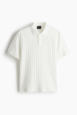 Polo en punto con textura Slim Fit