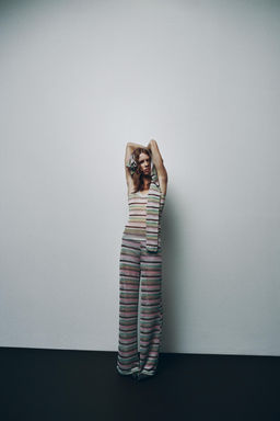 STRIPED METALLIC THREAD TOP - Zara фото 8