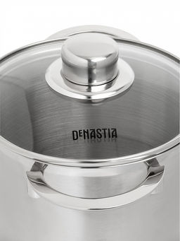 Кастрюля с крышкой и сеткой 4,2л серый нержавеющая сталь