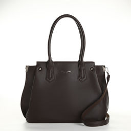 Сумка женская тоут, на молнии, цвет тёмно-коричневый