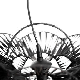 Светильник потолочный из ротанга «Бесконечность», 1×120 Вт, Е27, 40×40×25 см, чёрный