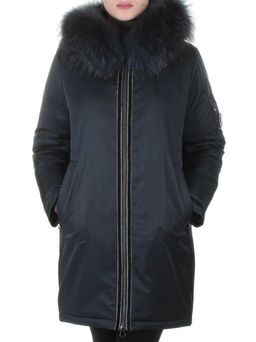 E-1961 DK. BLUE Пальто женское с мехом Evcanbady - Fashion фото 2