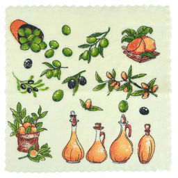 Салфетка для уборки 28х28см "Олива", микрофибра, набор 5шт (Китай)