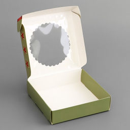 Цена за 5 шт. Коробка подарочная сборная с окном, упаковка, С 23 Февраля, 11.5?11.5?3 см