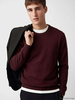 Bisiklet Yaka Erkek Triko Kazak