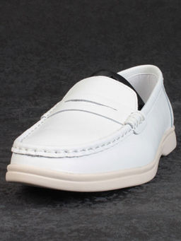 03-B417-1 WHITE Лоферы женские (натуральная кожа)