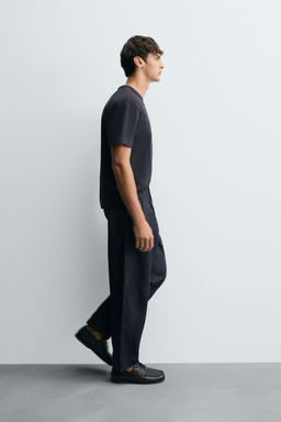 CROPPED WIDE-LEG DENIM TROUSERS - Zara фото 6