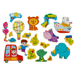 Рамка - вкладыш «Джунгли зовут», 19 деталей