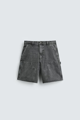 BERMUDA RELAXED FIT BOLSILLO CARPINTERO / Gris oscuro - Zara фото 7