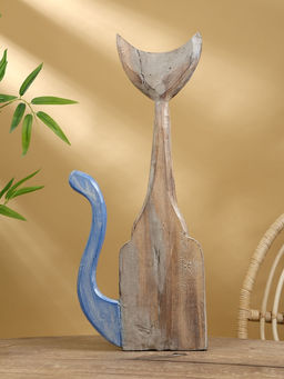 Сувенир «Коварный кот», 23×6×60 см, дерево