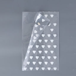 Цена за 20 шт. Пакет полиэтиленовый квадратный с вырубной ручкой, упаковка, "Сердечки", 25х35+16см ± 5% 60 мкм