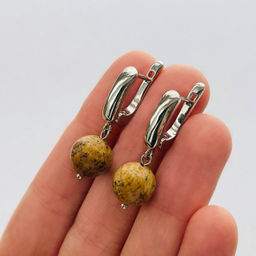 Серьги из песочной Яшмы