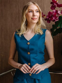 ЖИЛЕТ лен 60%, вискоза 40% - Волтри фото 2