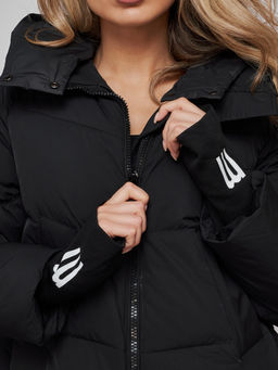 Зимняя женская куртка модная с капюшоном черного цвета 52306Ch - Holdluck фото 14