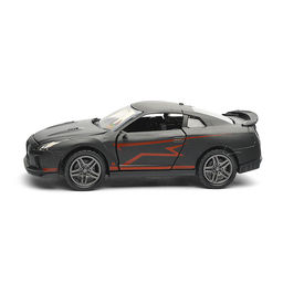 Чёрная инерционная машинка Спорткар со спойлером die-cast,1:32, открывающиеся двери