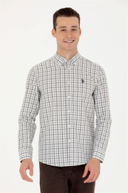 U. S. Polo Assn Мужская темно-синяя рубашка в шотландскую клетку - U.s. polo assn фото 8