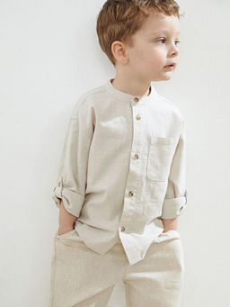 Hakim Yaka Poplin Erkek ?ocuk G?mlek