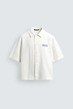 CAMISA LAVADA ESTAMPADO COMBINADO / Blanco - Zara фото 8