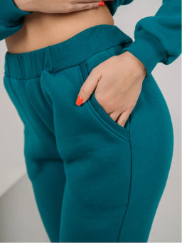 Костюм Токио изумруд (брюки) (футер)