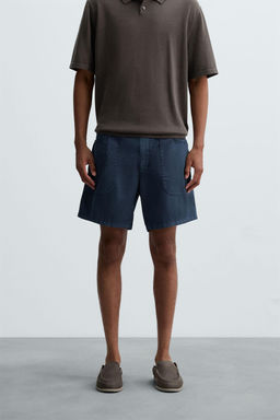 WASHED COTTON BERMUDA SHORTS - Zara фото 42