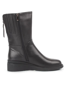 Z4212M BLACK Полусапоги зимние женские (натуральная кожа, натуральный мех)