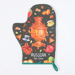 Варежка-прихватка Этель Самовар 20х28 см, 100% хл, ватин 250 г/м2  фото 2