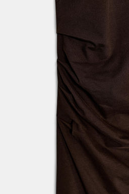 VESTIDO LARGO DRAPEADO / Marr?n - Zara фото 9