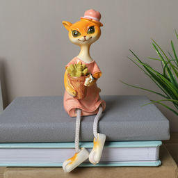 Цена за 2 шт. Фигурка Кошка висячие ножки 2 штуки набор 22 см / 9466 /уп 48/ - ГалеонТрейд фото 5