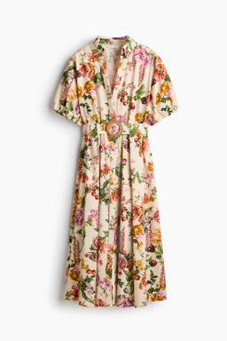 Vestido camisero de algod?n con cintur?n