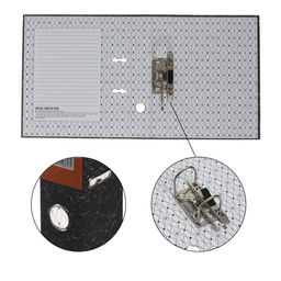 Папка-регистратор 50мм, А4, Calligrata Standart, мрамор, черная  фото 2