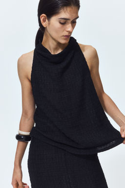 Top efecto arrugado con escote drapeado - H&m фото 6