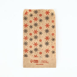 Цена за 50 шт. Пакет бумажный фасовочный, крафт, С Новым годом!, 8?16 см без окна