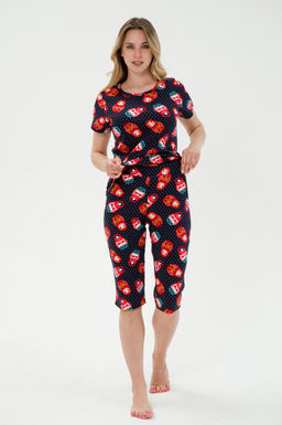 Пижама женская из интерлока Социал матрешка на черном - Амадэль фото 2