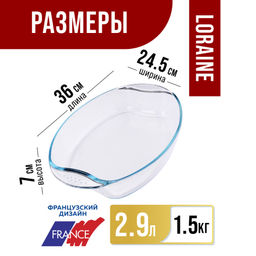 20667 Жаровня 2,95л (36х24,5х7 см),стекл LR (х6) - Mayer&boch фото 2