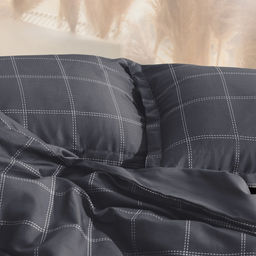 Постельное бельё Этель евро Cage: graphite, 200х215 см, 215х240 см, 50х70+3 см-2 шт, мако-сатин, 114г/м2  фото 8