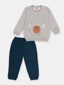 CRB wear/CWNB 90131-11-337 Комплект ясельный (джемпер, брюки),светло-серый меланж/Ex.Cherubino