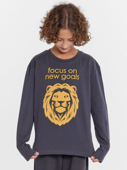 Лонгслив для мальчиков серый с печатью - Mark formelle фото 2