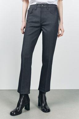 ZW COLLECTION BOOTCUT HIGH-WAIST CROPPED JEANS - Zara фото 2