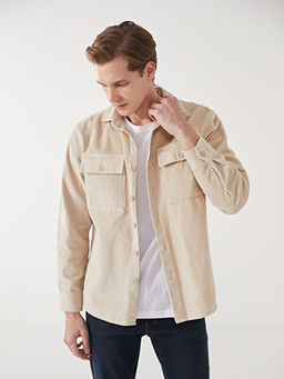 Rahat Kal?p Uzun Kollu Kadife Erkek G?mlek