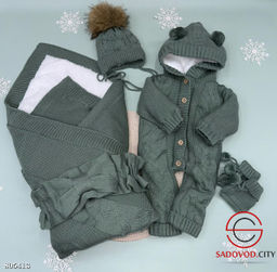 Вязанный набор на выписку 5 предметов - Bruno фото 11