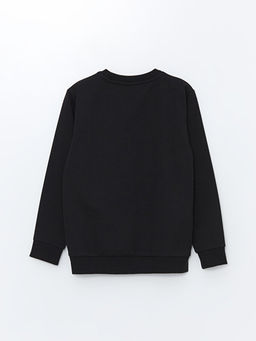 Bisiklet Yaka Bask?l? Uzun Kollu Erkek ?ocuk Sweatshirt - Waikiki фото 2