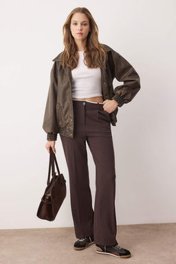 TRENDYOLMILLA Siyah Kemer Detayl? Wide Leg/Genis Paca Dokuma Pantolon TWOAW24PL00341  фото 28