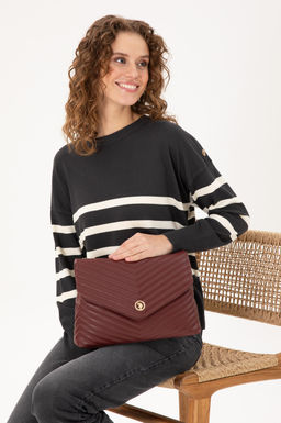 Женская бордовая сумка на плечо с ремешком-цепочкой Неожиданная скидка в корзине