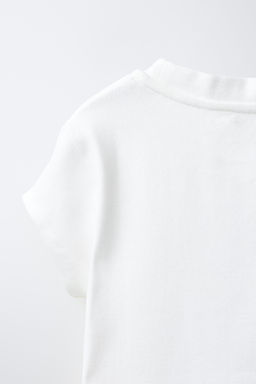 CAMISETA PARCHE CAMUFLAJE / Blanco roto - Zara фото 6