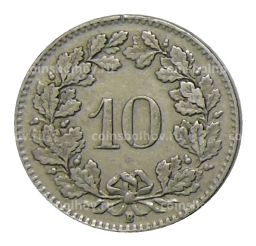 10 раппенов 1928 года Швейцария