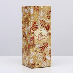 Коробка складная Новогодний, 12 х 33,6 х 12 см