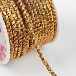 Нить для плетения, d=4 мм, 15±1 м, цвет золотой
