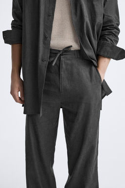 HEMP - COTTON TROUSERS - Zara фото 5