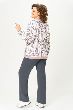 Блуза Swallow 803.2 черный+серебряный узор фото 446